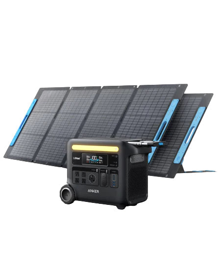 Anker SOLIX F2600 Solar Generator - 2560Wh | 2400W |  With 2* Anker 531 200W Solar Panel - PowerGen USA